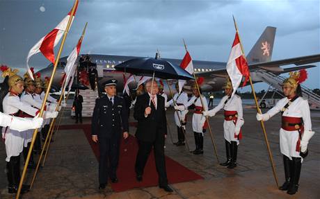 Prezident Václav Klaus na návtv Brazílie.