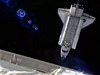 Raketoplán u vesmírné stanice ISS