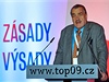 Karel Schwarzenberg pi svém kandidátském projevu na post pedsedy TOP 09