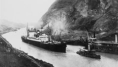Otev�ení Panamaského pr�plavu - Srpen 1914