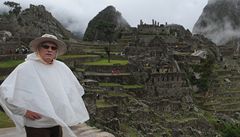 Klaus si prohlédl Machu Picchu a debatoval s turisty o Lisabonu