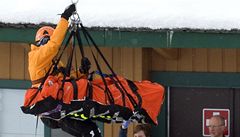 John Kucera sobotní závod nedokonil. Vrtulníkem zamíil do nemocnice.