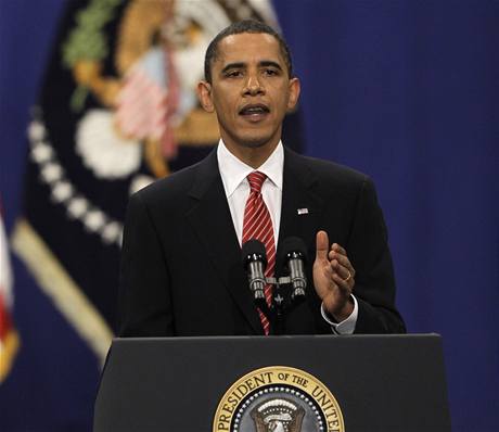 Americký prezident Barack Obama pi projevu ve West Pointu.