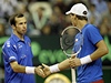 Radek tpánek a Tomá Berdych pi tyhe ve finále Davis Cupu