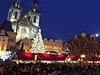 Vánon vyzdobené Staromstské námstí v Praze pi oslavách Mikuláe