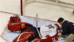 Ot�esený Tomá� Vokoun.