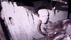 Snímek, který poídila sonda s kamerou v hrobce Romberk.