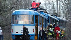 Tramvaje se srazily na jednokolejce u jednou