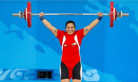 Elizabeth Poblete na olympiád v Pekingu.