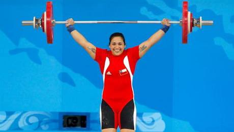 Elizabeth Poblete na olympiád v Pekingu.