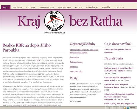 Webová stránka Kraj bez Ratha.