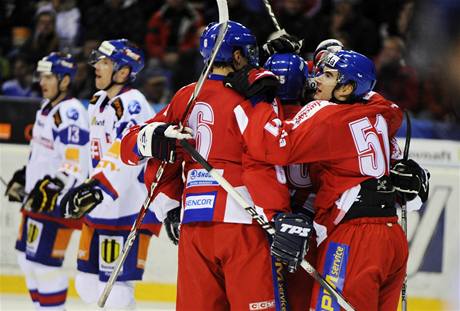 etí hokejisté porazili v pátelském utkání v Koicích Slovensko, které slaví 80. let organizovaného hokeje.