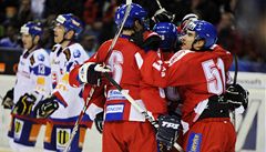 etí hokejisté porazili v pátelském utkání v Koicích Slovensko, které slaví 80. let organizovaného hokeje.