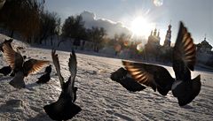 Rusko zasáhly velké mrazy, teploty klesají pod 20 stup��.