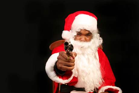 Ozbrojený Santa Claus - ilustraní foto.