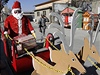 Santa na saních v ulicích Kábulu