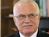 Prezident Václav Klaus 1. ledna na Praském hrad ped novoroním projevem
