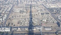 Stín mrakodrapu Burd Dubaj, nejvyí budovy svta.