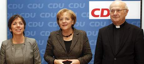 Nmecká kancléka Angela Merkelová na meetingu CDU