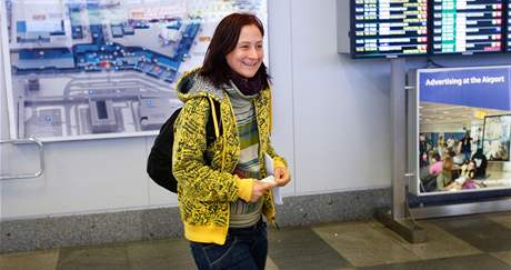 Aktivistka Eva Nováková, vyhotná z Izraele, pilétla dnes dopoledne na praské letit