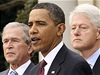 Obama ádá o peníze pro Haiti spolen s Bushem a Clintonem