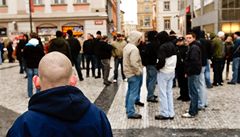 Pravicov extremist protestovali v Praze. Mlky a krtce