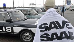 Protesty v Brn proti zruení automobilky SAAB