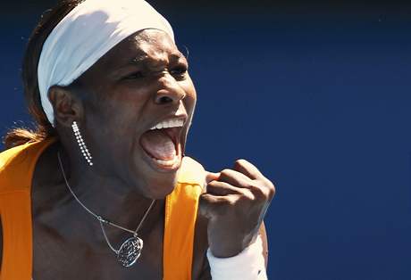 Serena Williamsová se raduje z vítzství na Australian Open
