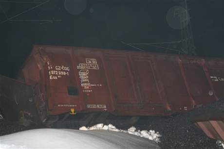 Vykolejený vlak - ilustraní foto.