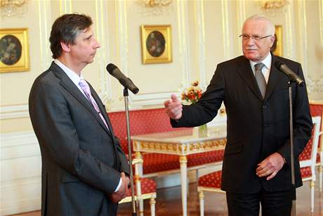 Designovaný premiér Jan Fischer a prezident Václav Klaus.