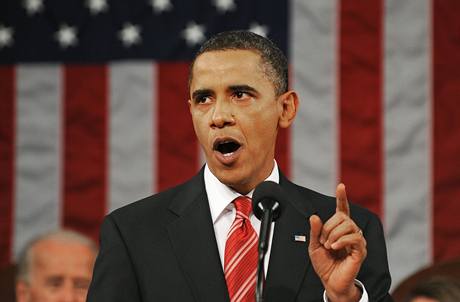 Obama pi projevu o stavu unie