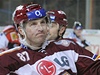 Pedehrávka 43. kola hokejové extraligy HC Sparta Praha - HC Slavia Praha 21. ledna v Praze. Petr Ton ze Sparty se raduje z gólu, který zmnil skóre na 2:1. 