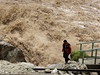 Záplavy v Peru - poniená eleznice