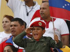 Mlad pznivec venezuelskho prezidenta Hugo Chveze