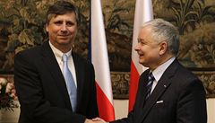 Kaczynski se seel s Fischerem. Jednali o situaci po pijet Lisabonu 