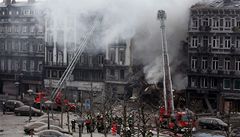 V Belgii se při hašení požáru zřítil dům