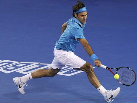 Roger Federer ve finále Australian open. 
