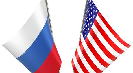 Vlajky USA a Ruska