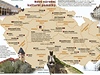 Mapa nových národních kulturních památek.