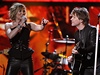 Jennifer Nettlesová a Jon Bon Jovi na pedávání cen Grammy