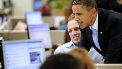 Americký prezident Barack Obama pidává svj první píspvek na Twitter