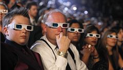 Diváci s 3D brýlemi na p�edávání cen Grammy