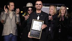Ringo Starr, bývalý bubeník Beatles, má svou hvězdu na chodníku slávy