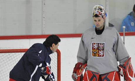 Tom Vokoun a Vladimr Rika.