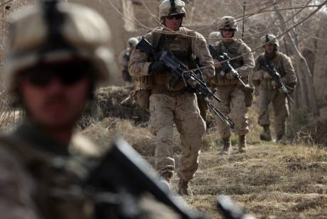 Americká námoní pchota na jihu Afghánistánu