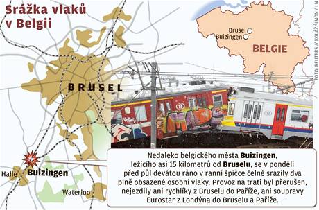 Srka vlak v Belgickm Buizingenu
