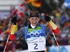 Magdalena Neunerová slaví olympijské zlato.