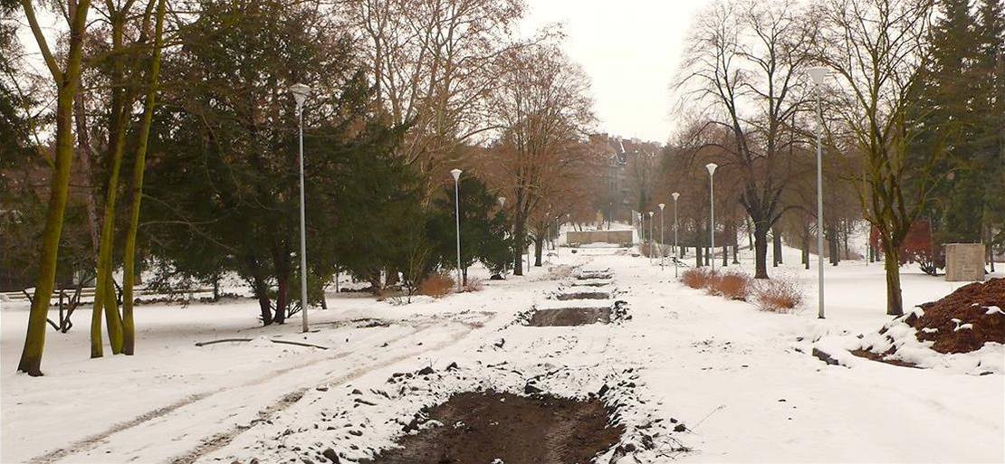 Rekonstrukce Mstských sad v Ústí nad Labem.