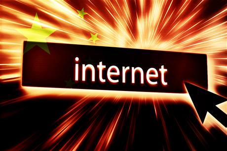 Internet, ínská vlajka (ilustraní foto)