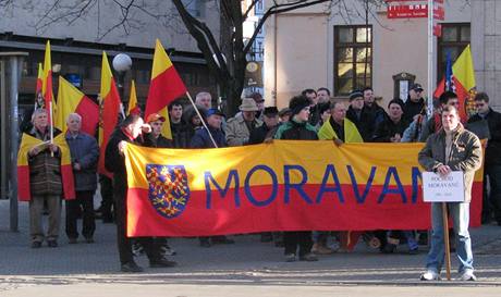Zástupci strany Moravané a její příznivci si připomněli 19. výročí sčítání lidu, při němž se více než milion lidí přihlásil k moravské národnosti